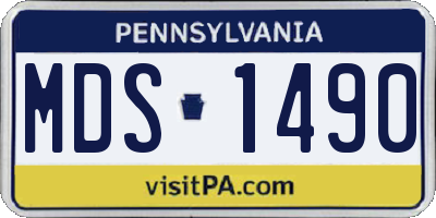PA license plate MDS1490
