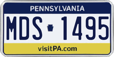 PA license plate MDS1495