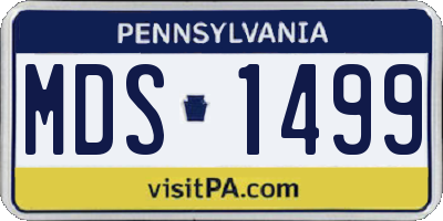 PA license plate MDS1499