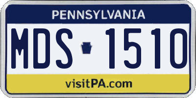 PA license plate MDS1510