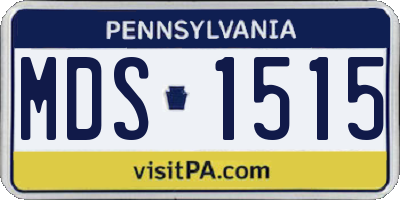 PA license plate MDS1515