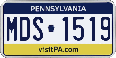 PA license plate MDS1519