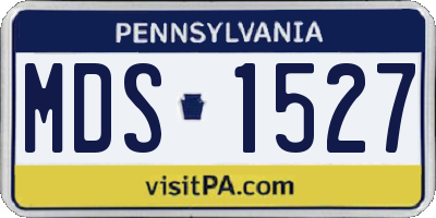 PA license plate MDS1527