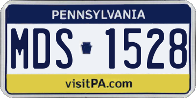 PA license plate MDS1528