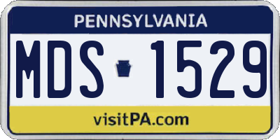 PA license plate MDS1529