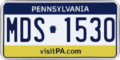PA license plate MDS1530