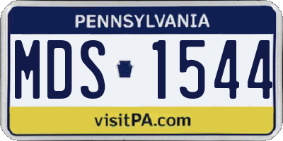 PA license plate MDS1544