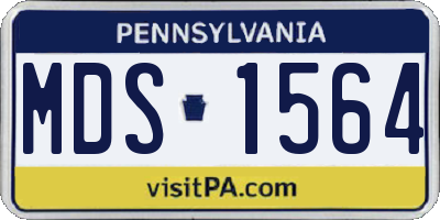 PA license plate MDS1564