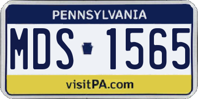 PA license plate MDS1565