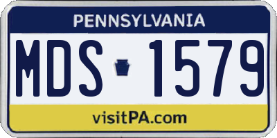 PA license plate MDS1579