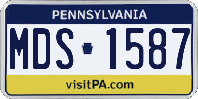 PA license plate MDS1587