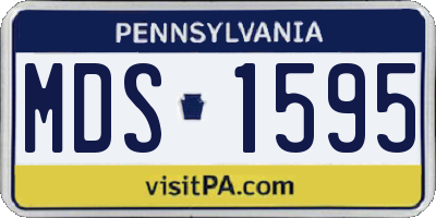PA license plate MDS1595