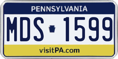 PA license plate MDS1599