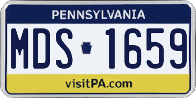 PA license plate MDS1659