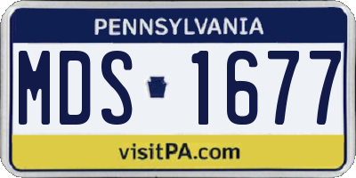 PA license plate MDS1677