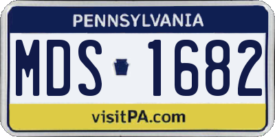 PA license plate MDS1682