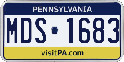 PA license plate MDS1683