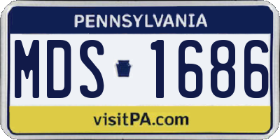 PA license plate MDS1686