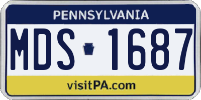 PA license plate MDS1687
