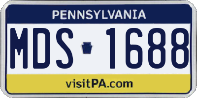PA license plate MDS1688