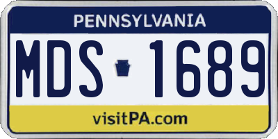 PA license plate MDS1689