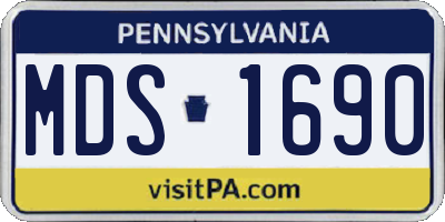 PA license plate MDS1690