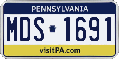PA license plate MDS1691