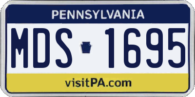 PA license plate MDS1695