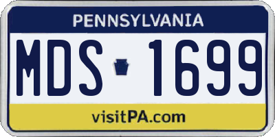 PA license plate MDS1699