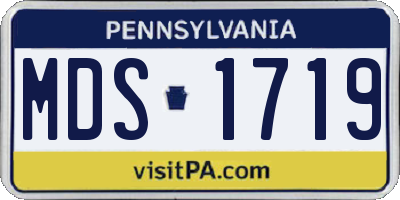PA license plate MDS1719