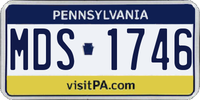 PA license plate MDS1746