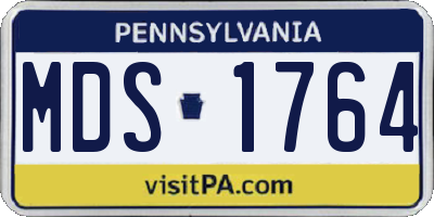 PA license plate MDS1764