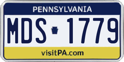 PA license plate MDS1779
