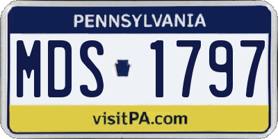 PA license plate MDS1797