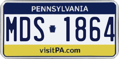 PA license plate MDS1864