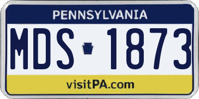 PA license plate MDS1873