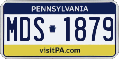 PA license plate MDS1879