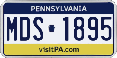 PA license plate MDS1895