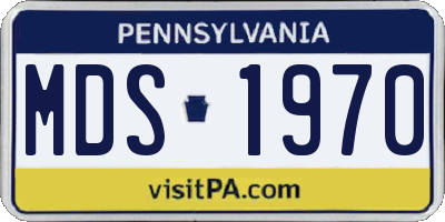 PA license plate MDS1970