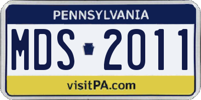 PA license plate MDS2011