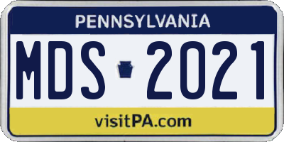 PA license plate MDS2021