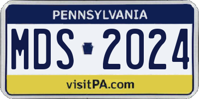 PA license plate MDS2024