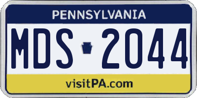 PA license plate MDS2044