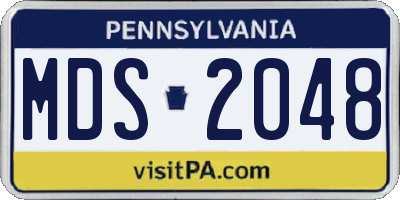 PA license plate MDS2048