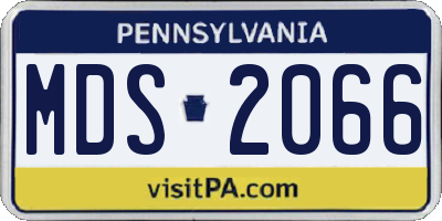 PA license plate MDS2066