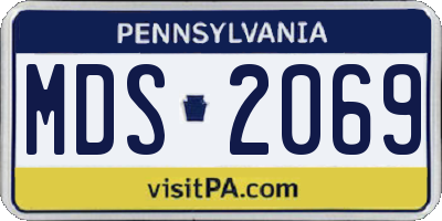 PA license plate MDS2069
