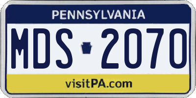 PA license plate MDS2070