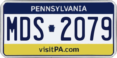 PA license plate MDS2079