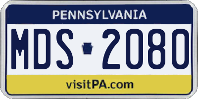 PA license plate MDS2080