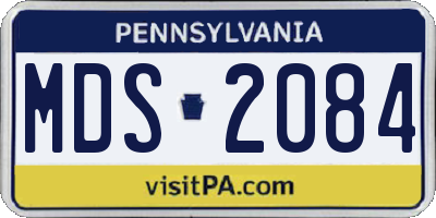 PA license plate MDS2084